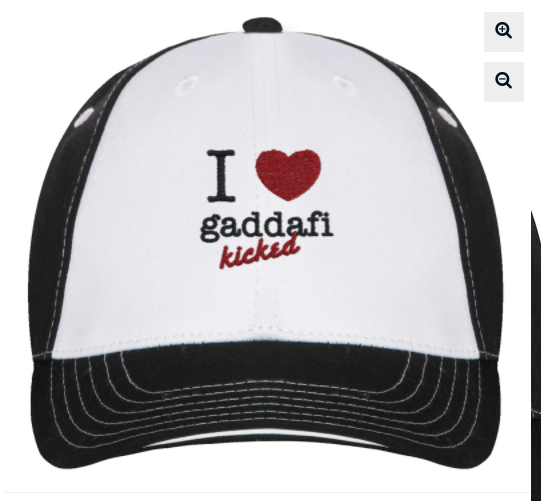 trucker hat- ‘I love gaddafi kicked’