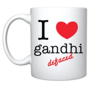 Mug- 'I love gandhi defaced'